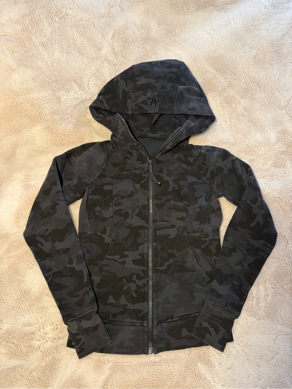 Lululemon Camo Scuba Zip Up Size 2
